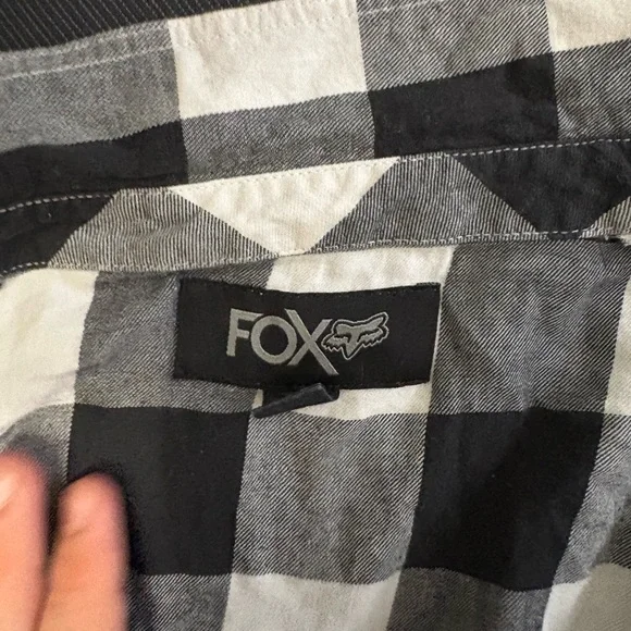 Fox Racing Company Black & Pink Ombre Buffalo Check Button-Up Shirt - Picture 5 of 5